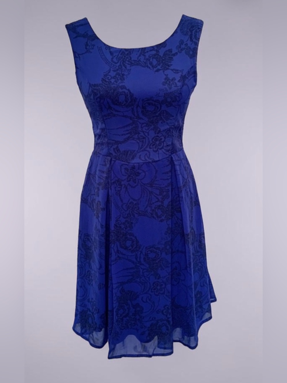 ModCloth Royal Blue Floral Dress